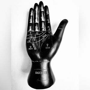 Black Palmistry Hand Decor